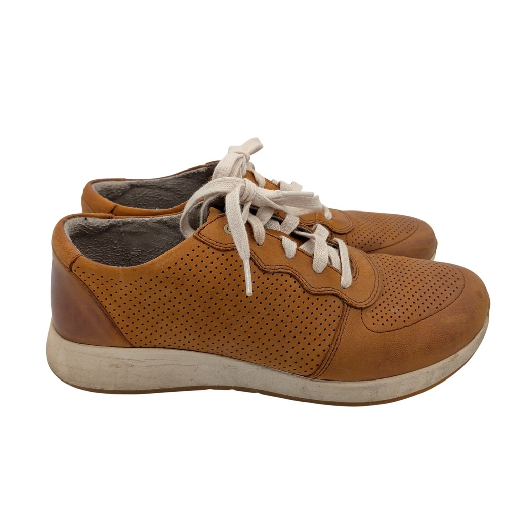 Dansko Christina Saddle Burnished Nubuck Leather Perforated Sneakers 40 Comfort
